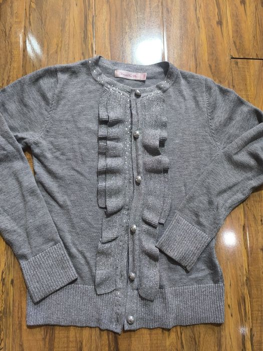 Красивая кофточка с люриксом на девочку рост 130 см