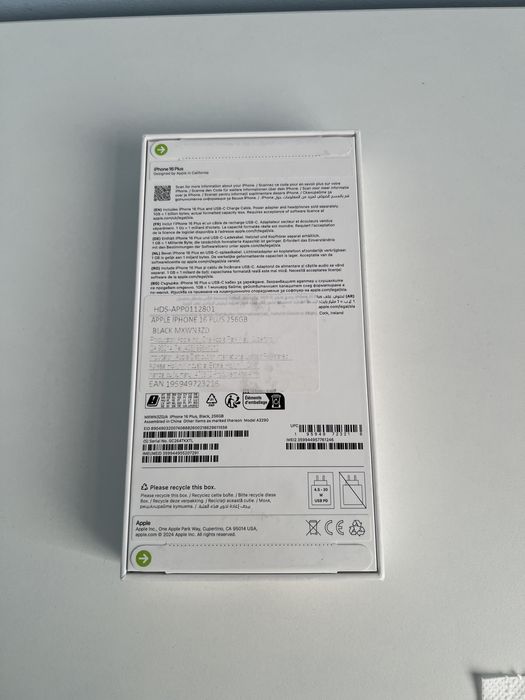 iPhone 16 Plus, 256GB, Black