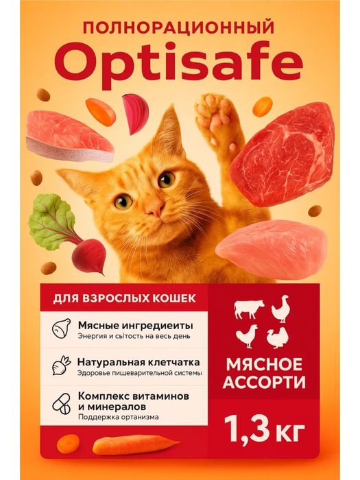 Корм сухой для кошек Optisafe