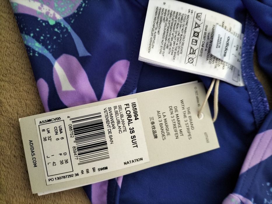 Costum de baie Adidas FLORAL Suit, mărimea 36