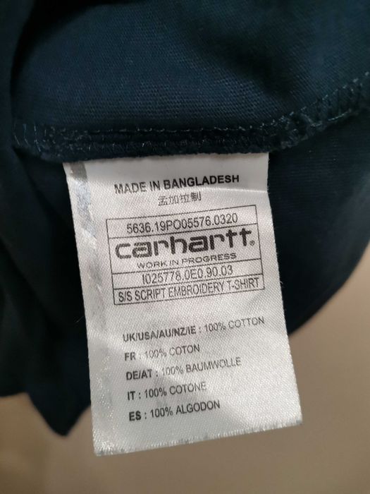 CARHARTT Wip S/S Script Embroidery T-Shirt.