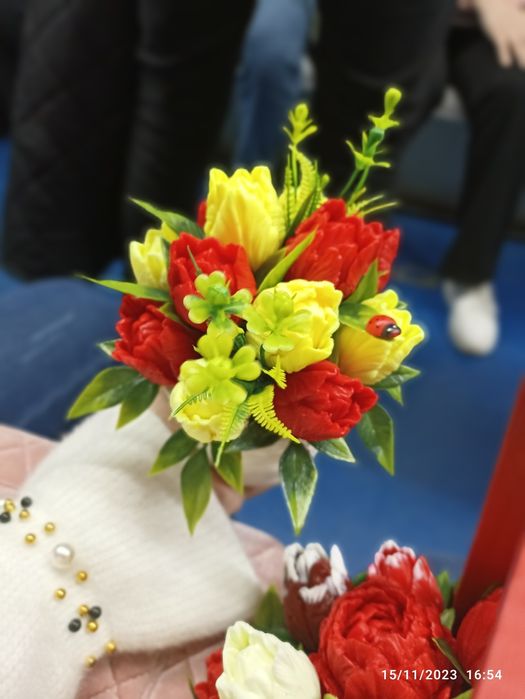 Sovunli kapalakli buket yasayman ancha arzon