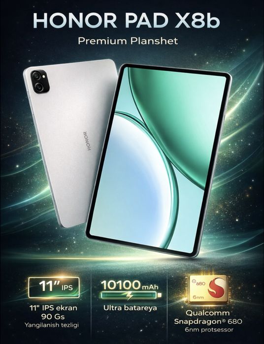 HONOR Pad X8a 11-dyumli 4/128GB WI-FI PLANSHET