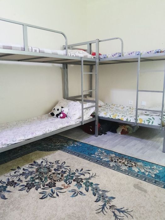 Детская Кровать двухярусная  из Дуба и металла