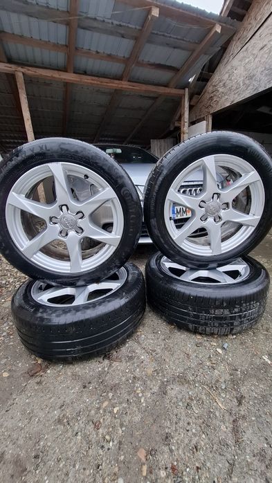 Vând jante de audi a4 cu tot cu Anvelope de Vară 225 50 r17