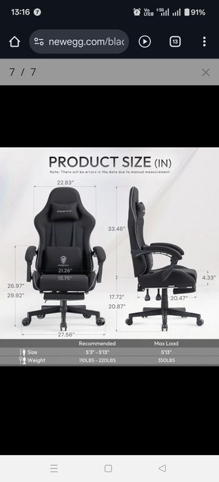 Scaun ergonomic gaming/birou Dowinx Big & Tall – stare perfectă!