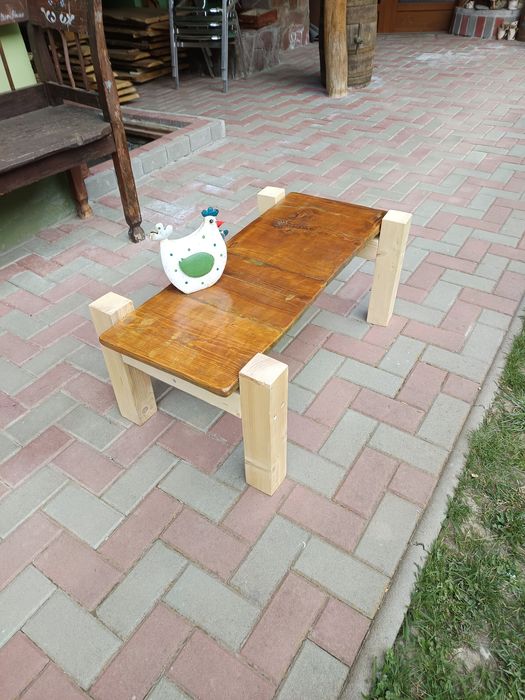 Masa cafea blat lemn recuperat