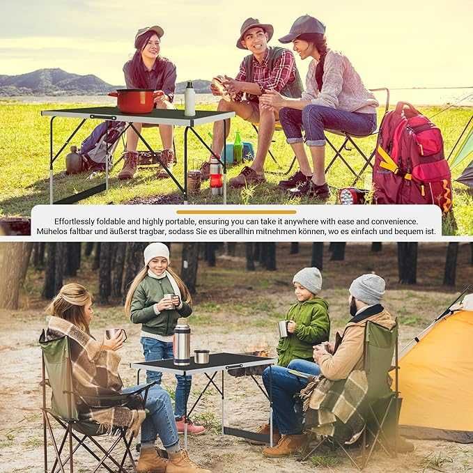 Сгъваема маса MIADOMODO®, комплект от 3 бр., 100 x 60 см,