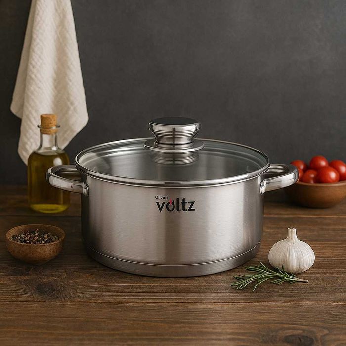 Тенджера Voltz Плитка, Индукция. Неръждаема стомана