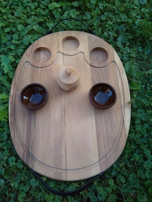 Масивна букова дъска елипса