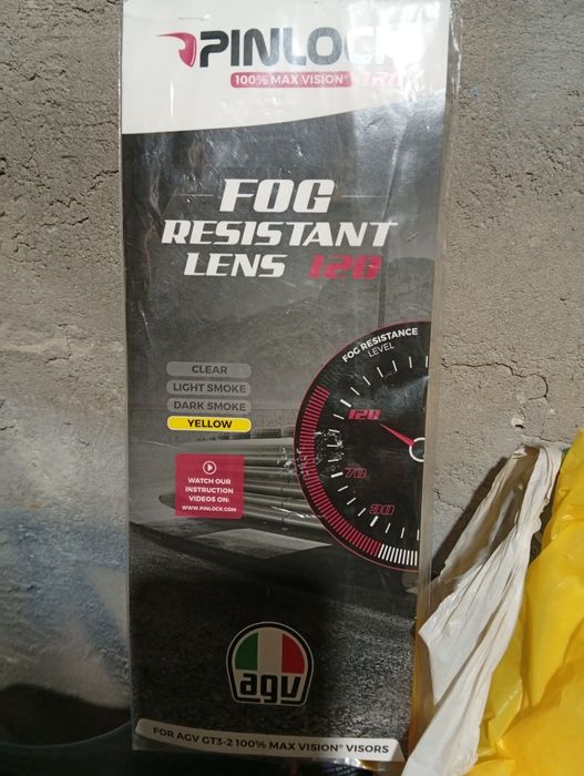 Lentila anticeata galbenă casca moto