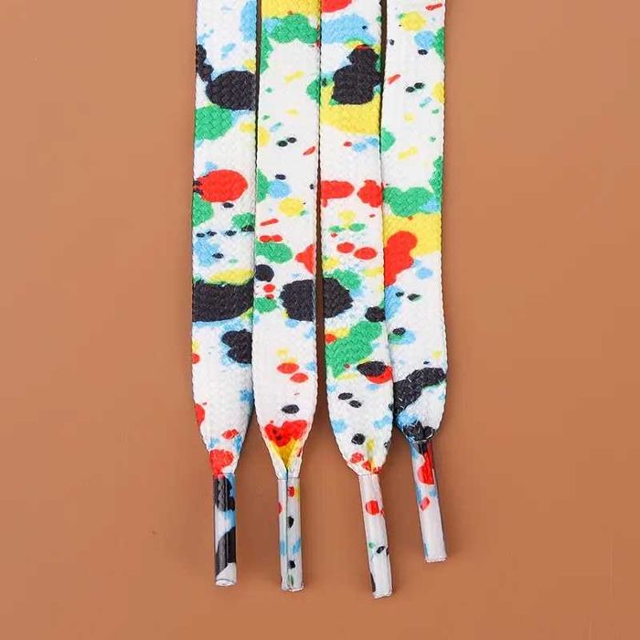 Цветни щамповани връзки за обувки