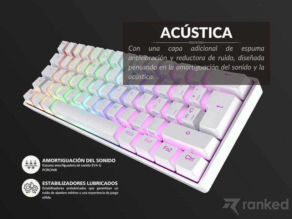 Tastatura Mecanica Gaming Ranked S60 Supernova 60% Hot Swap PC/MAC ES