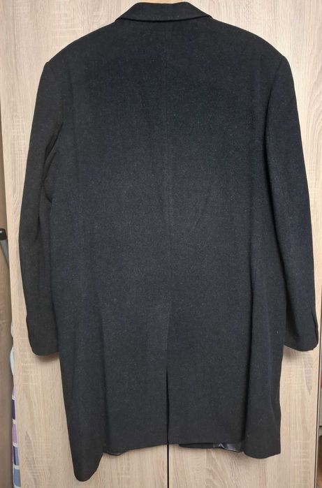 Palton barbatesc negru, de lana, marimea 54, Adalin