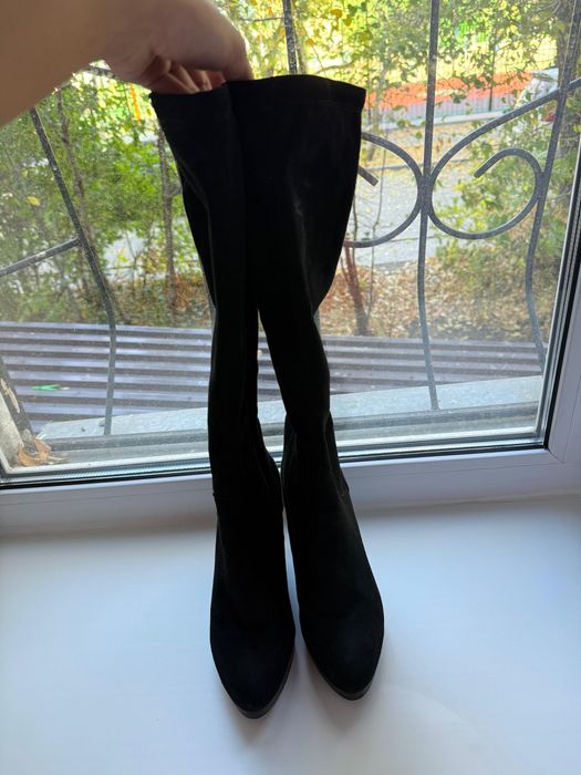 Сапоги женские замша