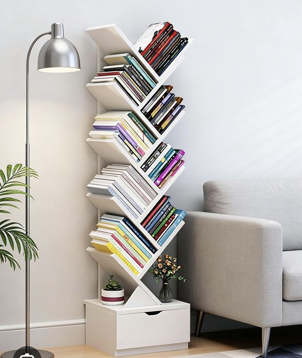 Современная Книжная Полка в Форме Дерева