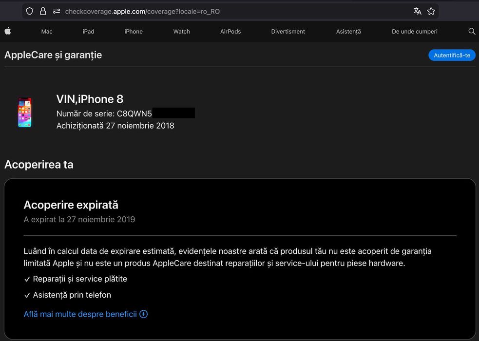 Iphone 8 64 GB Grey Baterie 81% capacitate