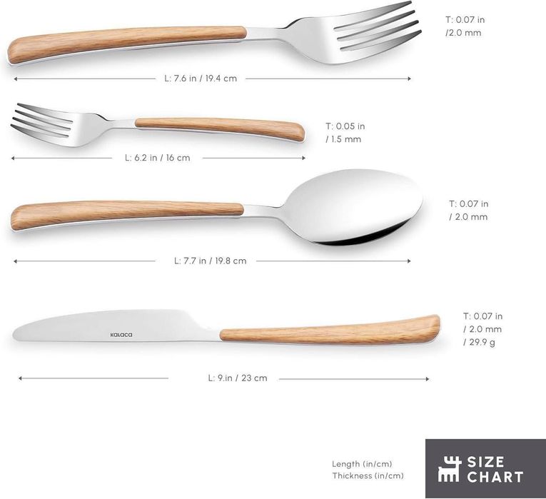 Нов Комплект Прибори за Хранене KARACA Melia