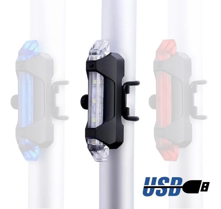 Акумулаторни LED стоп светлини за велосипед, ел. скутер - 3 цвята