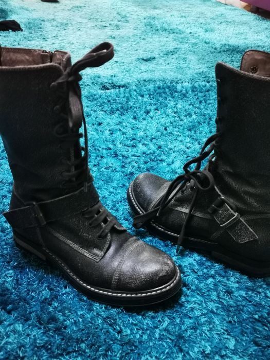 Bocanci/Ghete piele naturală interior/exterior, mărime 37, marca Why D