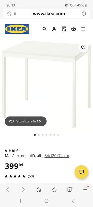 Masă extensibilă Vihals