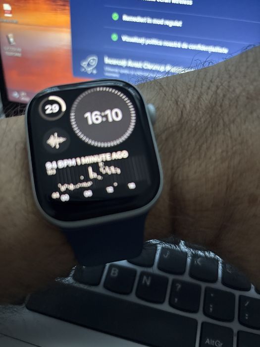 Apple watch 10 gps silver aluminum denim sport 46 mm