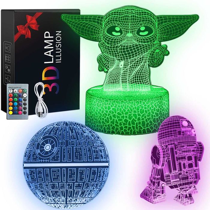 3D Star Wars лампа с 3 плаки