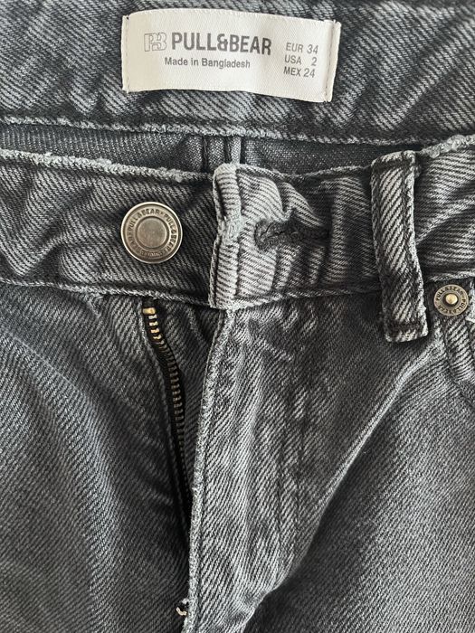 Blugi negri wide leg