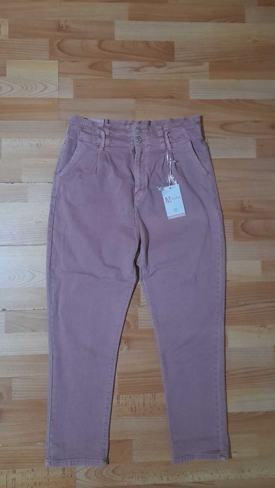 Дамски панталон цвят пепел от рози