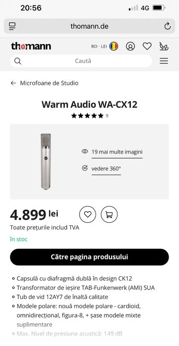 Microfon- Warm Audio WA-CX12:
