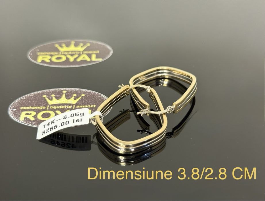 Bijuteria ROYAL : Cercei AUR 14K / 8.05 GR