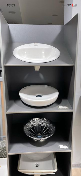 Шоурумда Италия, Испания, Германия смеситель, раковина 25% чегирмада