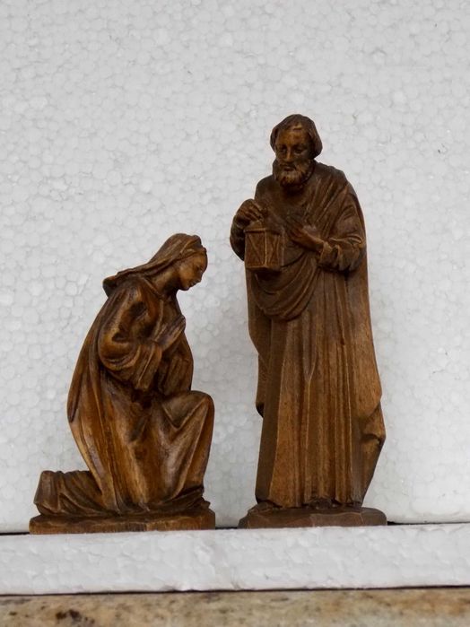 statuete sculptura lemn arta veche figurine catolice religioase icoane