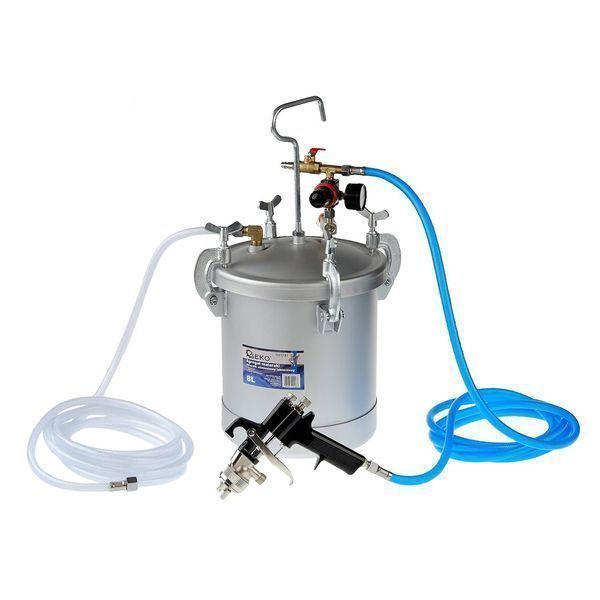 Агрегатен пистолет за боядисване с резервоар под налягане 8 л