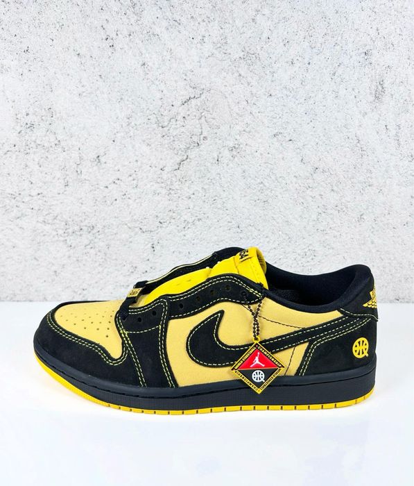 Jordan 1 Retro Low OG Quai 54 Black Tour Yellow Red