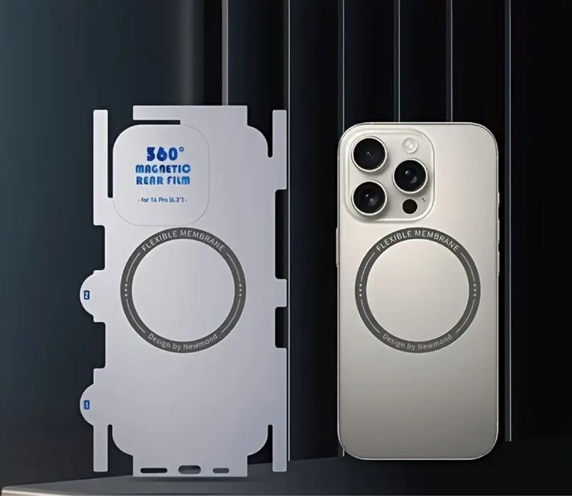 Skin iphone 15 pro transparent cu magsafe