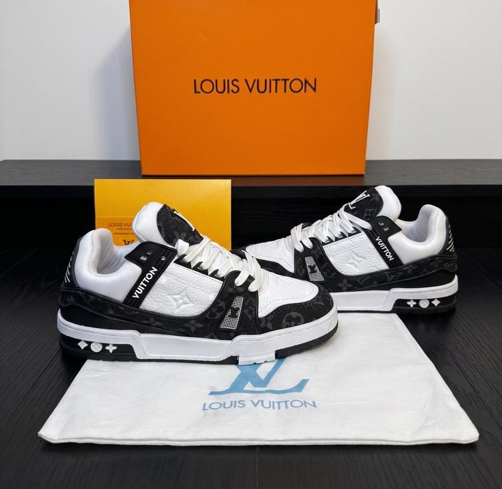 Adidasi LV Trainer Negru Alb - Premium
