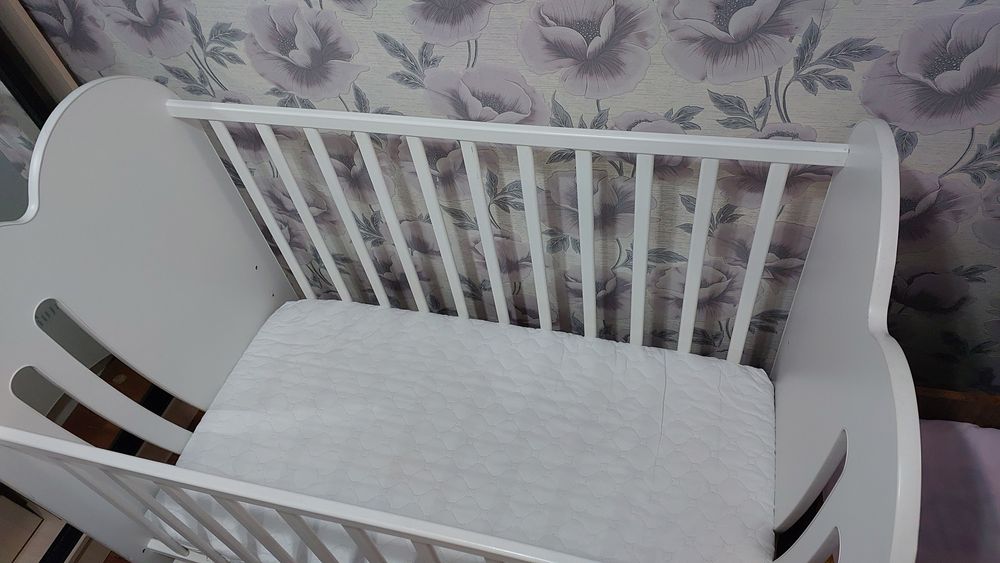 Манежка детская белая