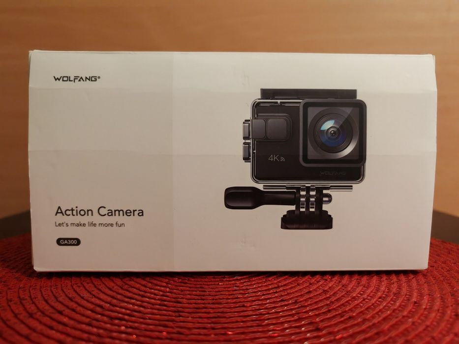 WOLFANG Action Camera 4K 60FPS 24MP GA300, WiFi 8X Zoom EIS
