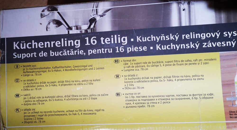 Suport de bucătăriei 16 piese