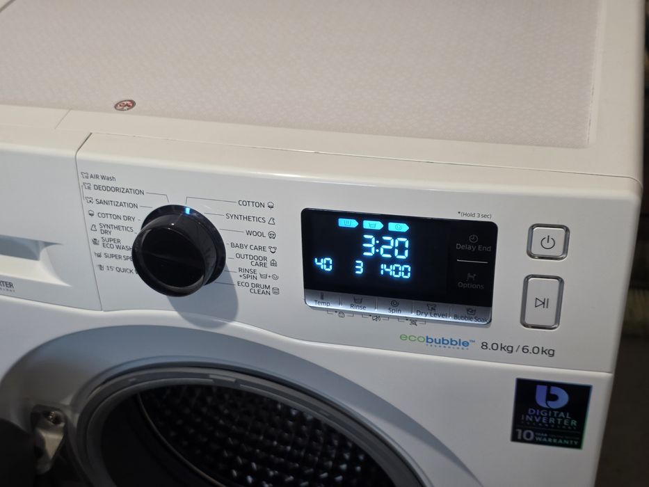 Пералня със сушилня Samsung WD80J6410AW В перфектно състояние