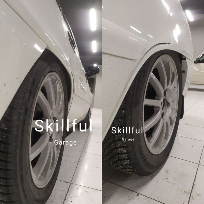 Раскатка колёсных арок авто.