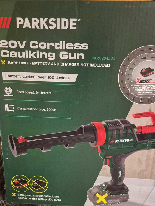 Акумулаторен Пистолет за Силикон Parkside, НОВ, гаранция