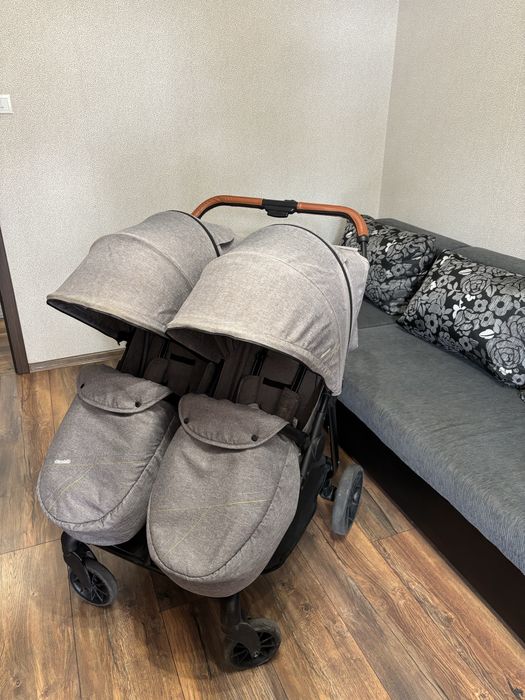 CHIPOLINO Комбинирана количка за близнаци TOP STARS ГРАФИТ