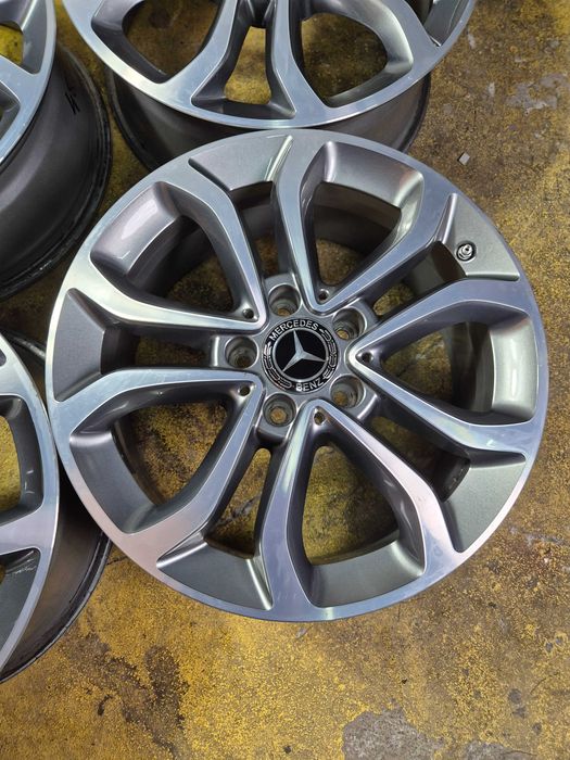 4 Jante Aliaj 5x112 17'' OEM Mercedes A Class B Class C Class W205 W206 V-Class VITO VIANO CLA GLA + Senzori OEM Mercedes