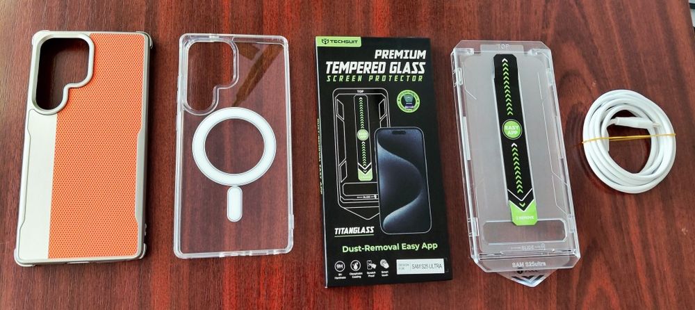 Husa Lux Ultra Hybrid Samsung S25 Ultra,plus cadouri.