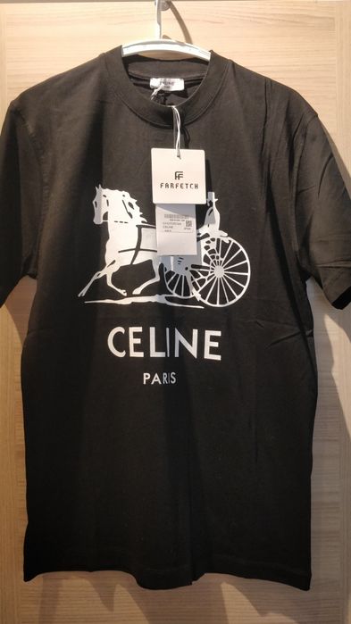 Tricou Celine, material de calitate, diferite marimi, unisex,negru, bumbac