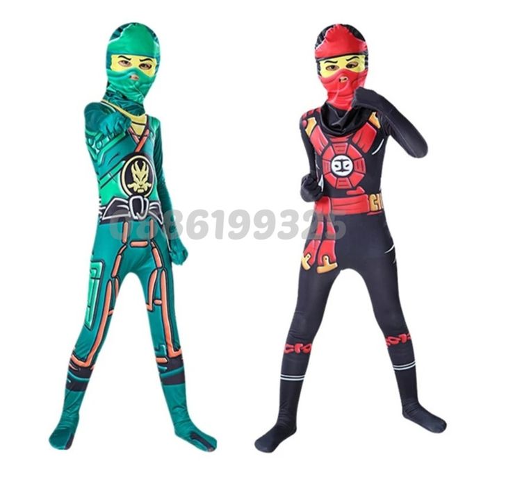 Детски Костюм на Нинджа Ninja костюм за деца + светещи мечове