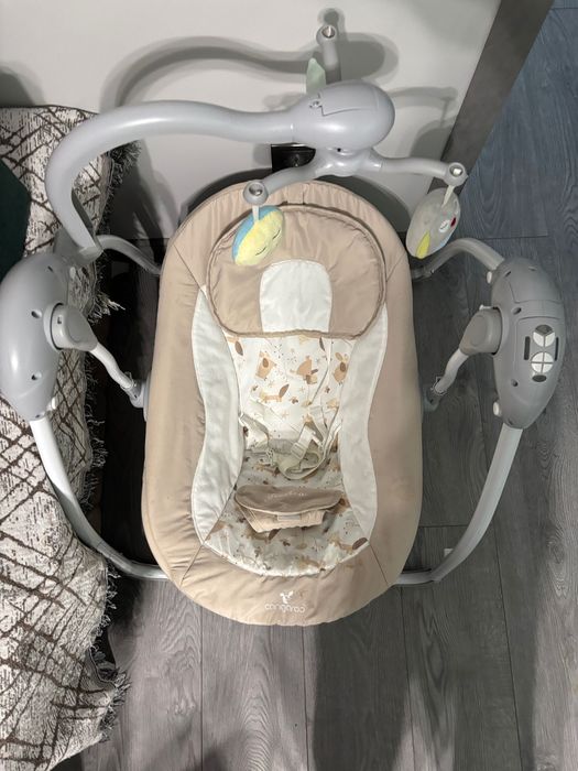 Електрическа бебешка люлка до 9кг Cangaroo бежова