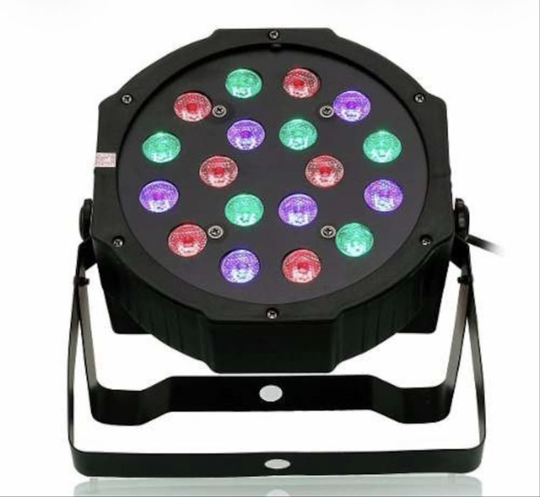 Proiector aparat PAR LED 18 led RGB x 1W efecte club joc lumini DMX